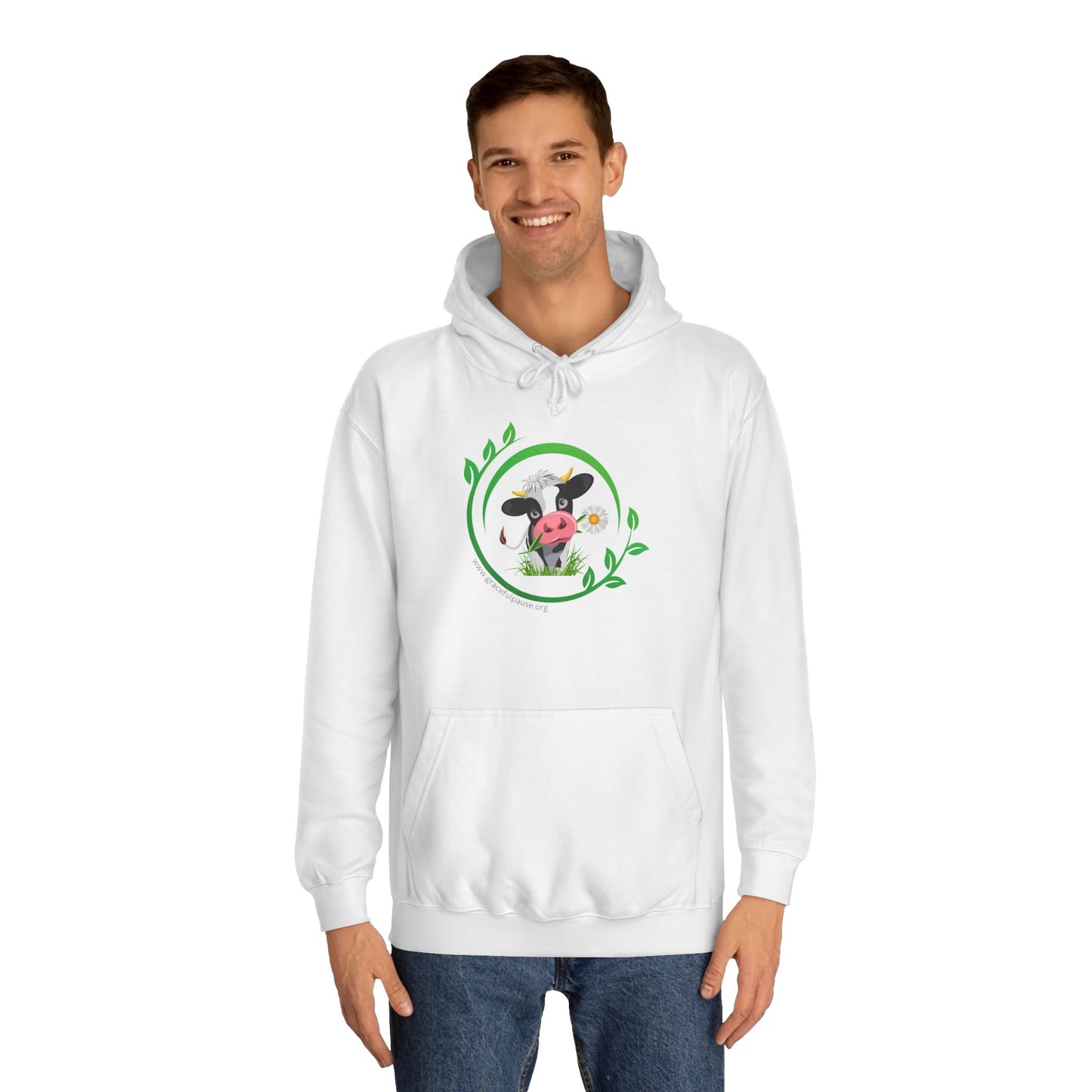 Pleading Cow - Unisex College Hoodie