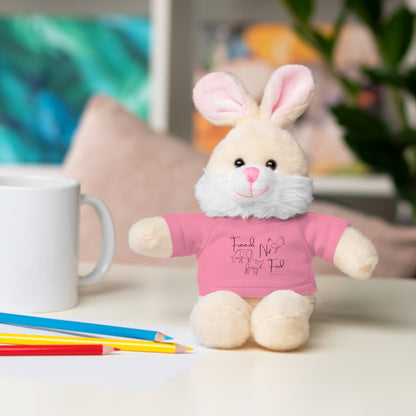 Friends Not Food - Stuffed Animal wearing a cute T-shirt