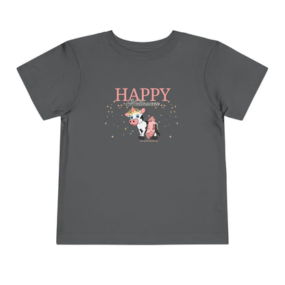 Happy Halloween - Princess Cow - Toddler Short Sleeve Tee