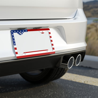 American Flag - Metal License Plate Frame