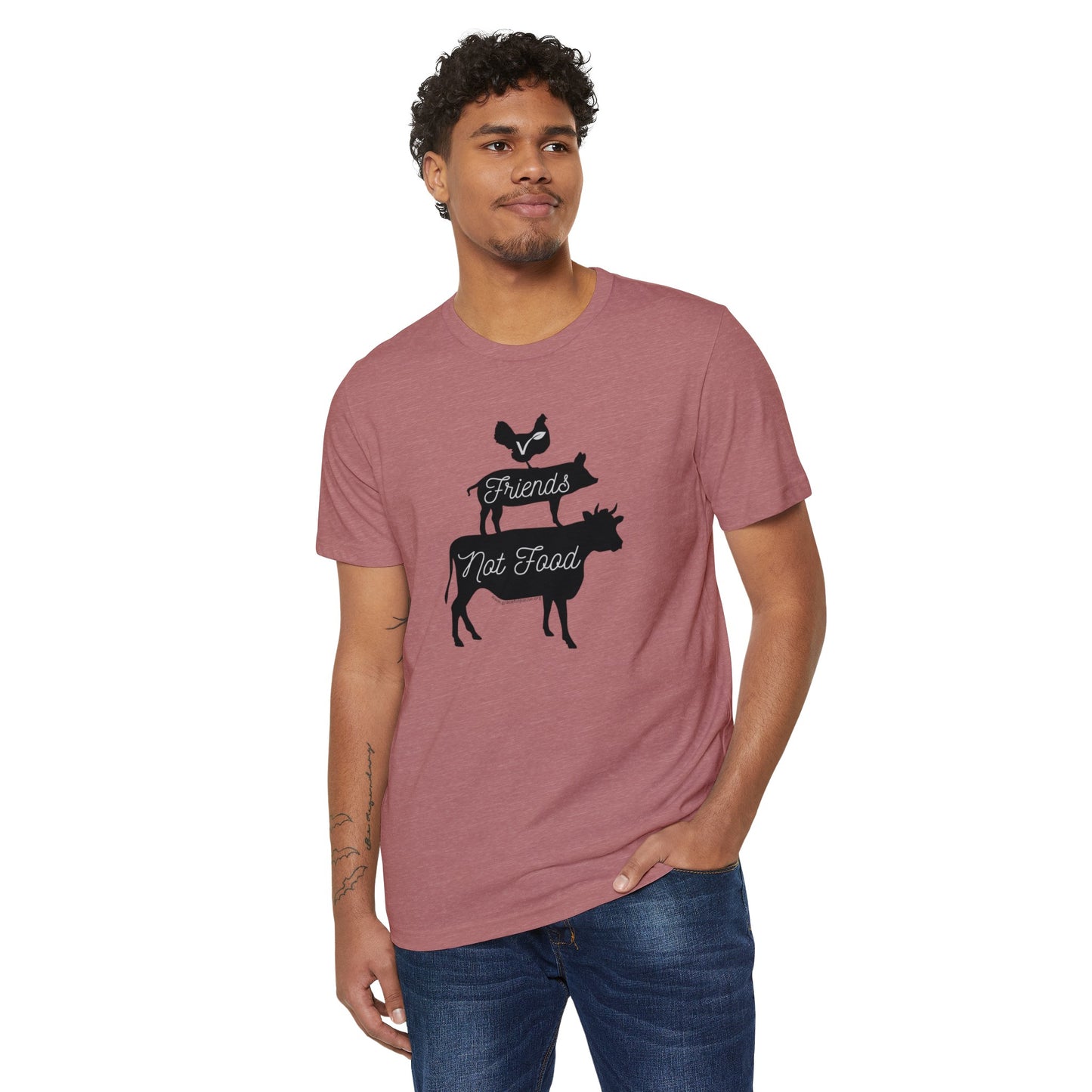 Friends Not Food - Unisex Recycled Organic T-Shirt