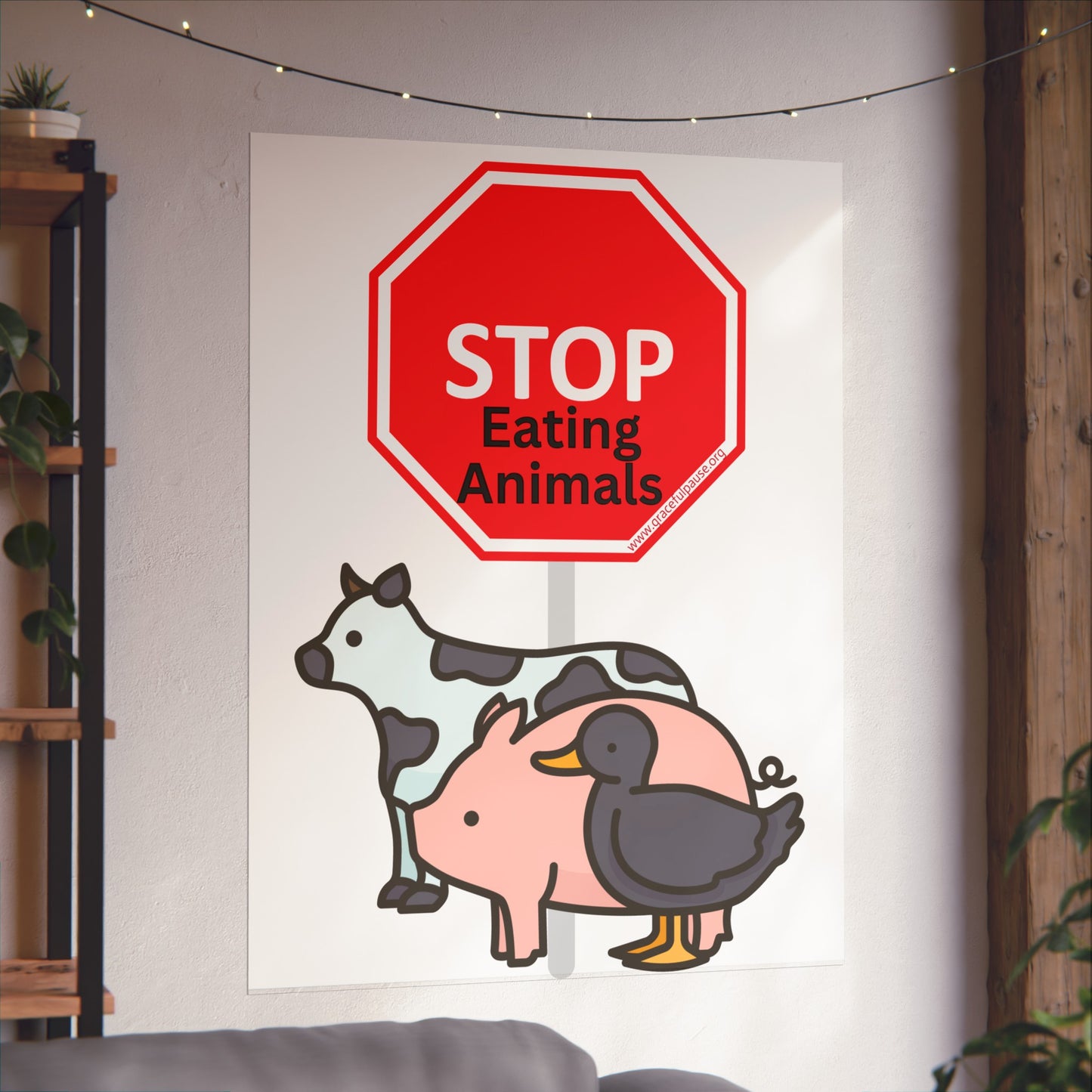 Vegan Activism Poster - Stop Eating Animals