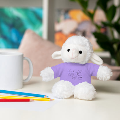 Friends Not Food - Stuffed Animal wearing a cute T-shirt