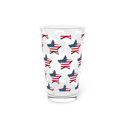 Patriotic Stars - Pint Glass, 16oz