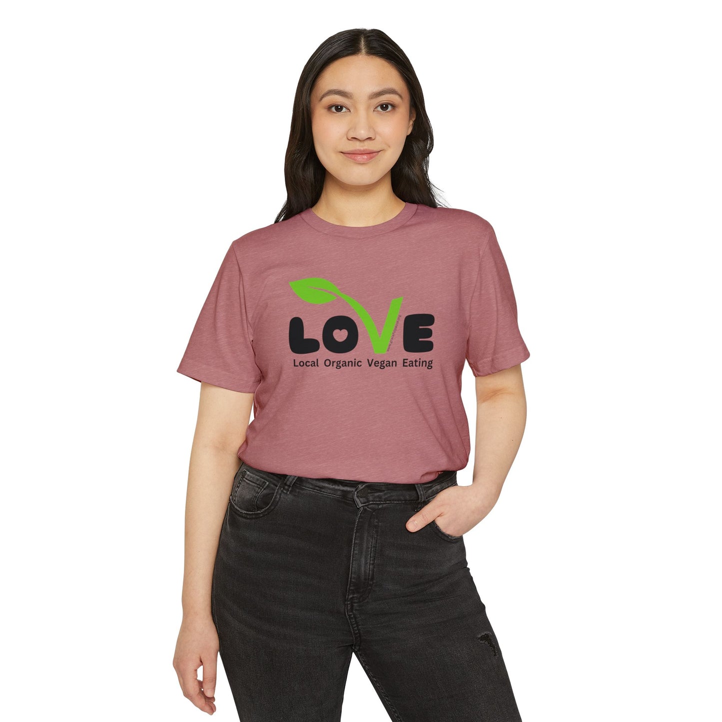 LOVE - Local Organic Vegan Eating - Unisex Recycled Organic T-Shirt