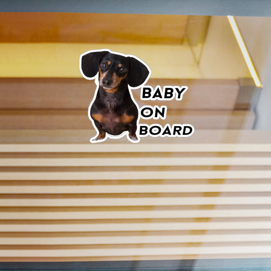 Dachshund - Baby on Board - Kiss-Cut Vinyl Decals