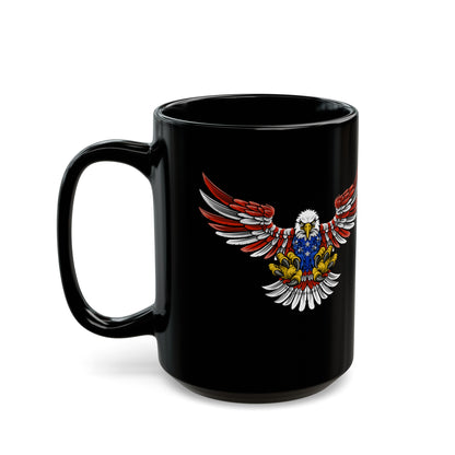 Patriotic Eagle in Flight - Black Mug