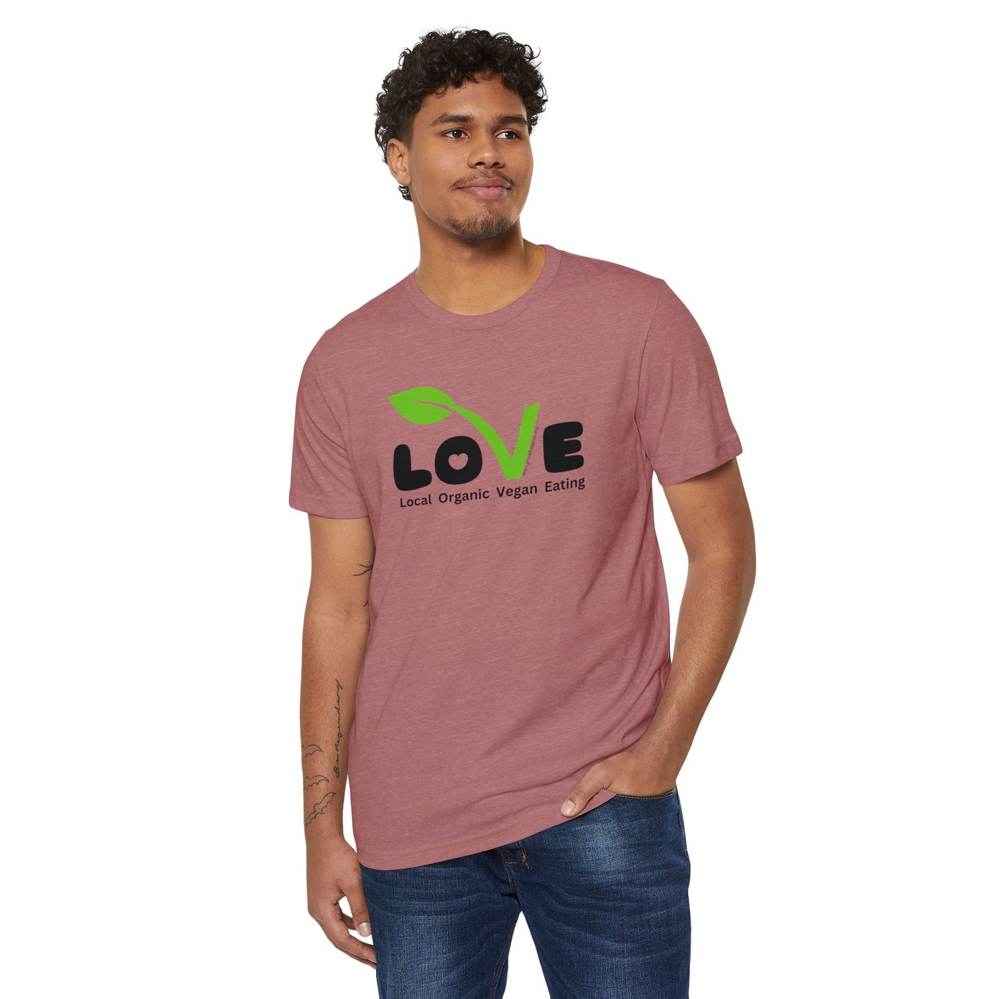 LOVE - Local Organic Vegan Eating - Unisex Recycled Organic T-Shirt