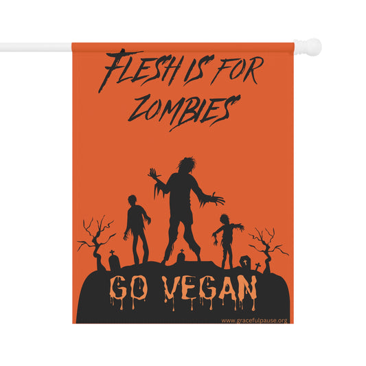 Flesh is for Zombies - Halloween - Garden & House Banner/Flag