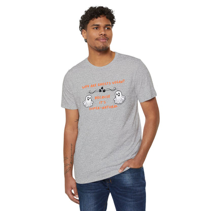 Why are Ghosts Vegan? - Unisex Recycled Organic T-Shirt