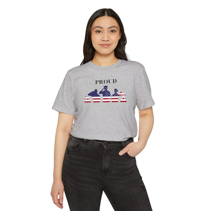 Proud - American Flag Soldiers - Unisex Recycled Organic T-Shirt