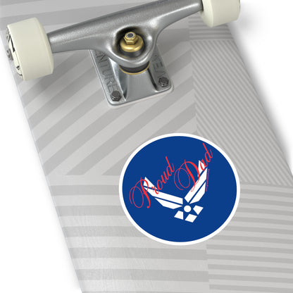 Proud Dad - Air Force - Round Stickers, Indoor\Outdoor