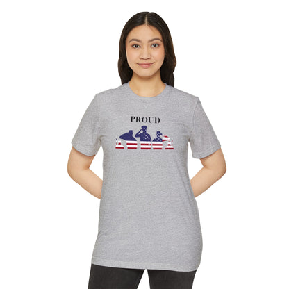 Proud - American Flag Soldiers - Unisex Recycled Organic T-Shirt