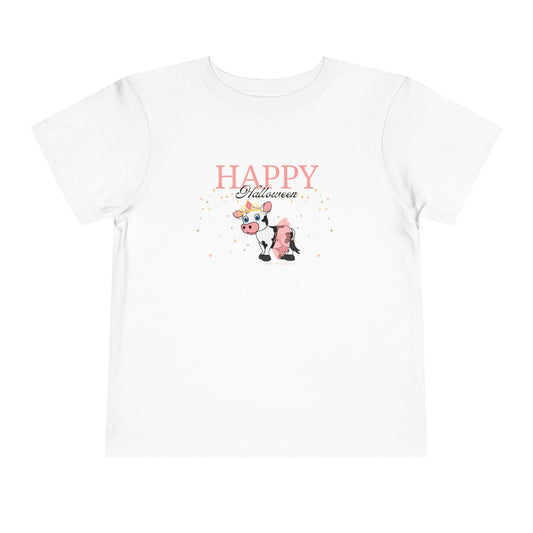 Happy Halloween - Princess Cow - Toddler Short Sleeve Tee