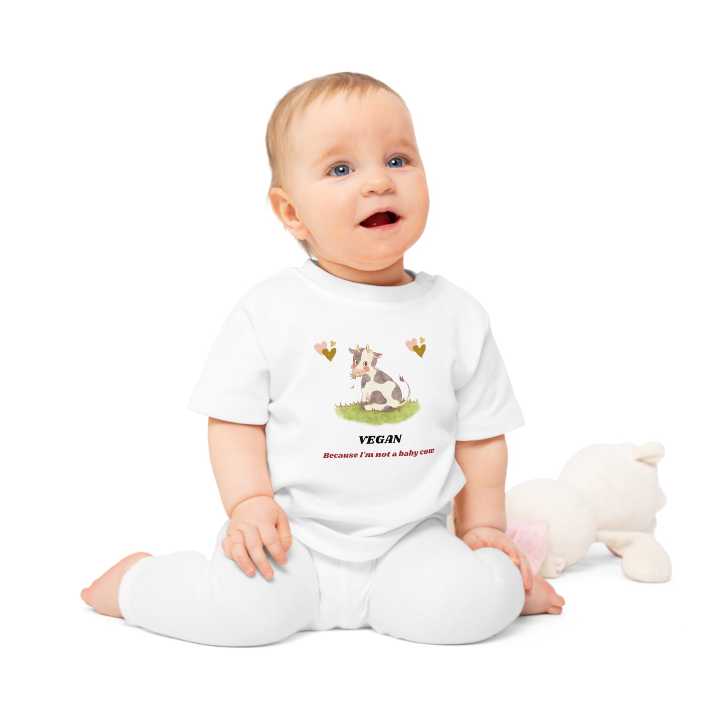 Vegan because I'm not a baby cow - Baby T-Shirt