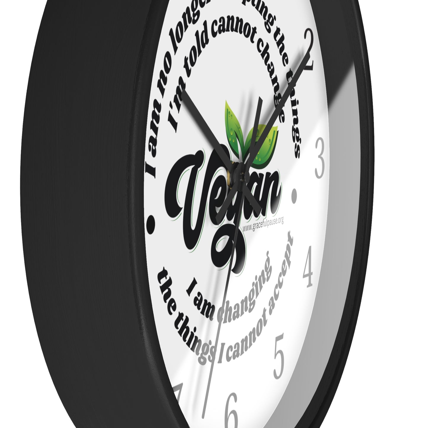 Vegan - changing the things I cannot accept - Wall Clock