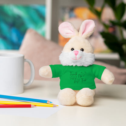 Friends Not Food - Stuffed Animal wearing a cute T-shirt