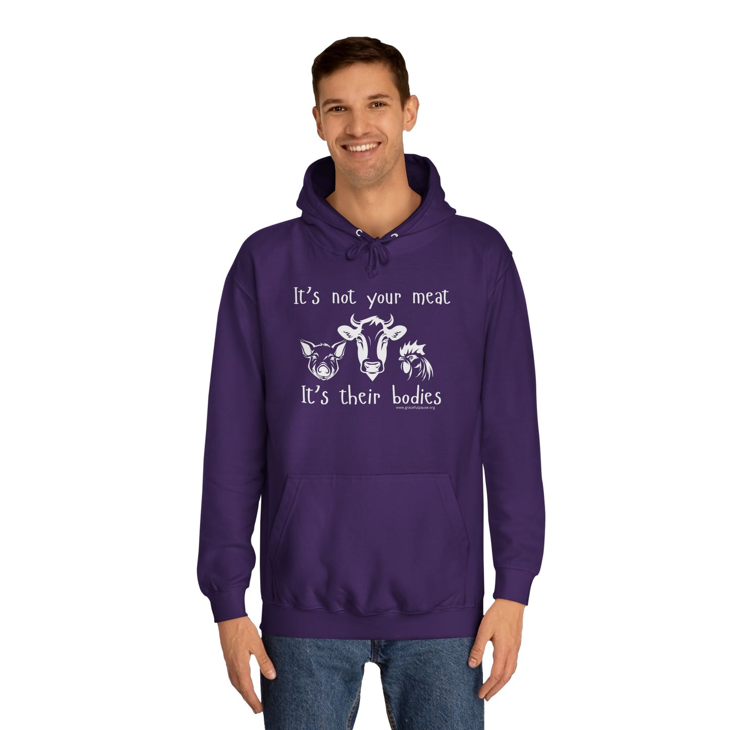 It's Not Your Meat - It's Their Bodies - Unisex College Hoodie