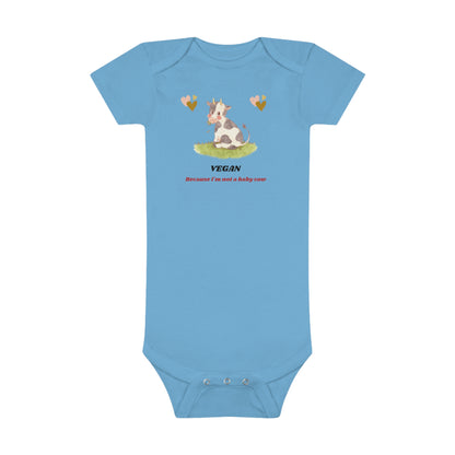 Vegan because I'm not a baby cow - Baby Short Sleeve Onesie®