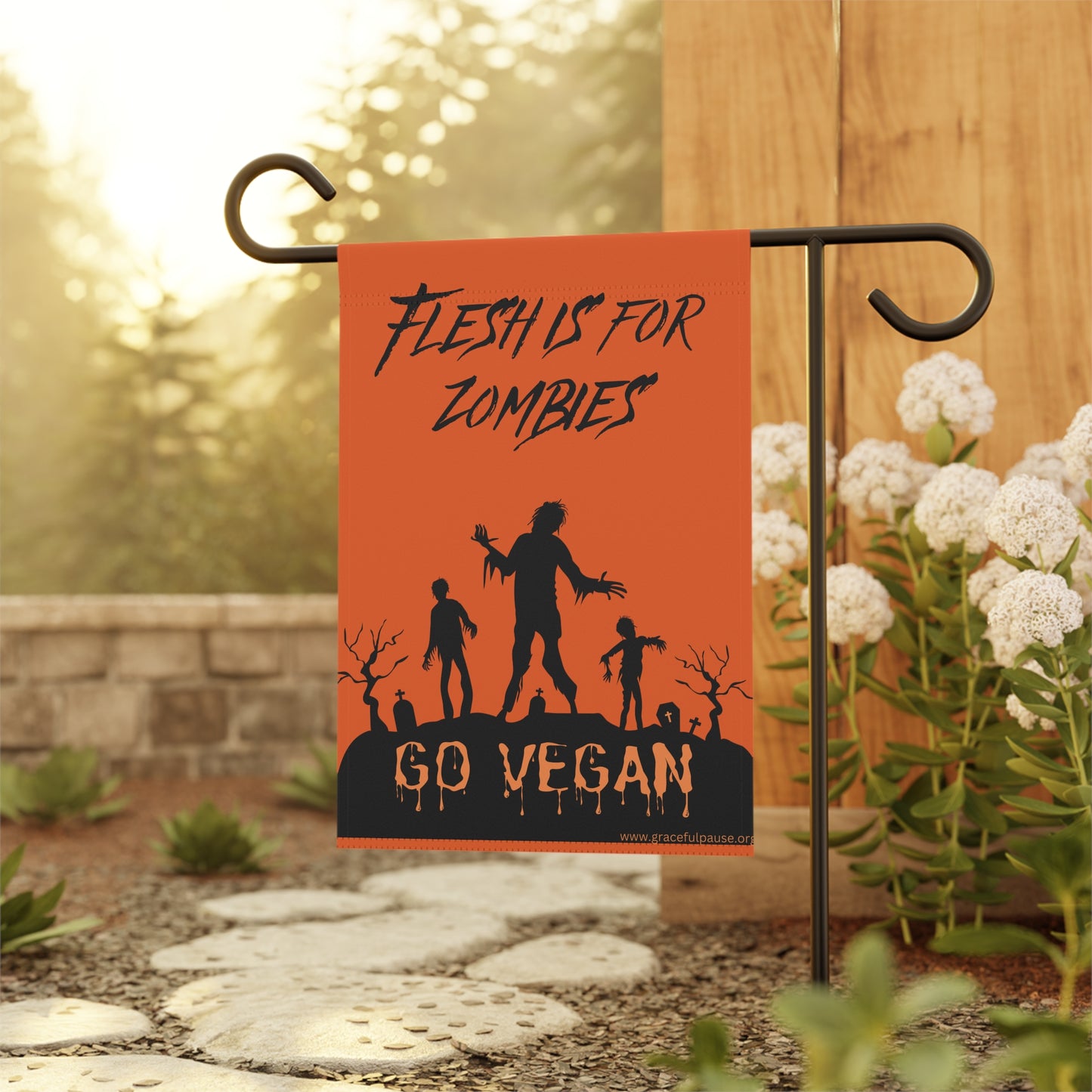 Flesh is for Zombies - Halloween - Garden & House Banner/Flag