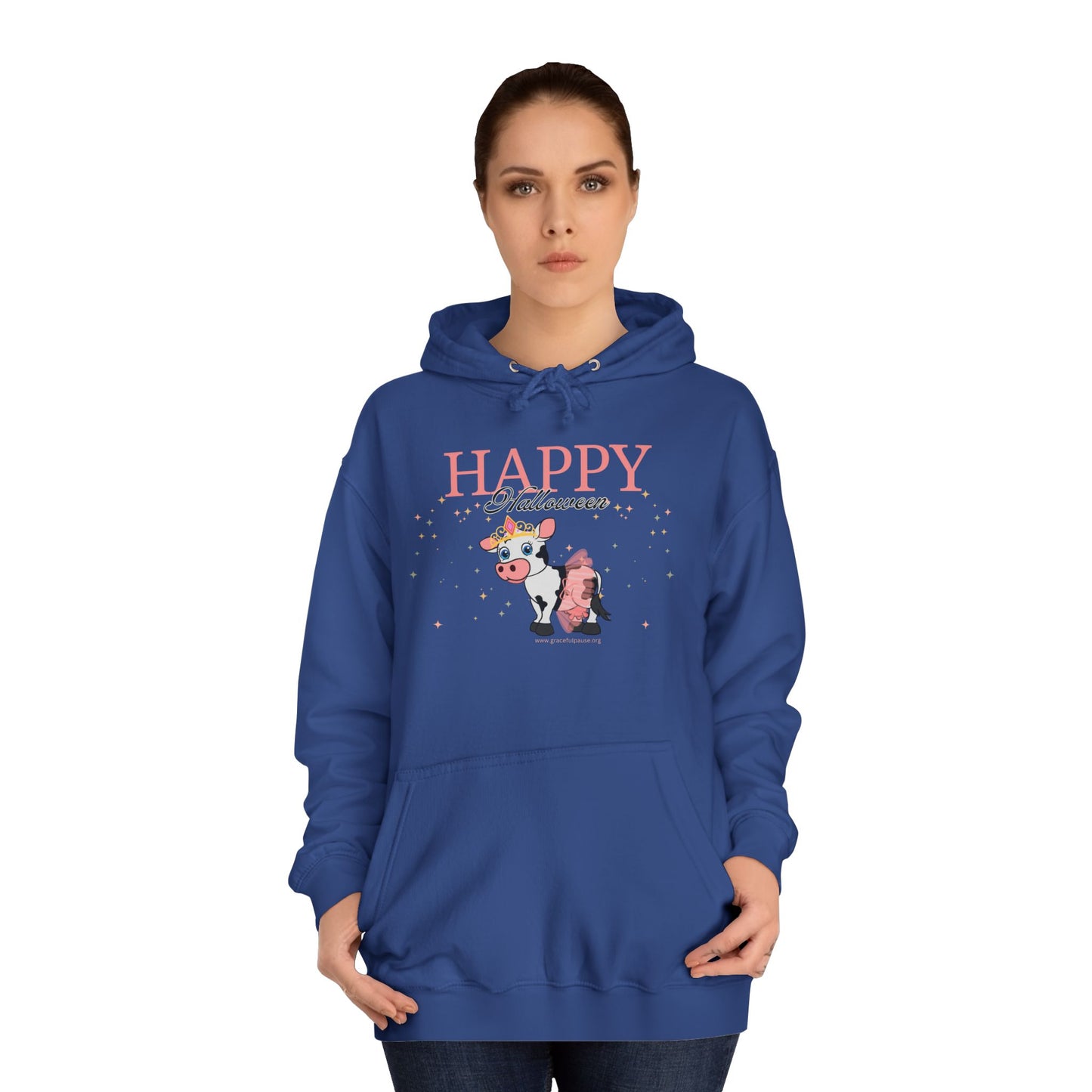 Happy Halloween - Cow - Unisex College Hoodie