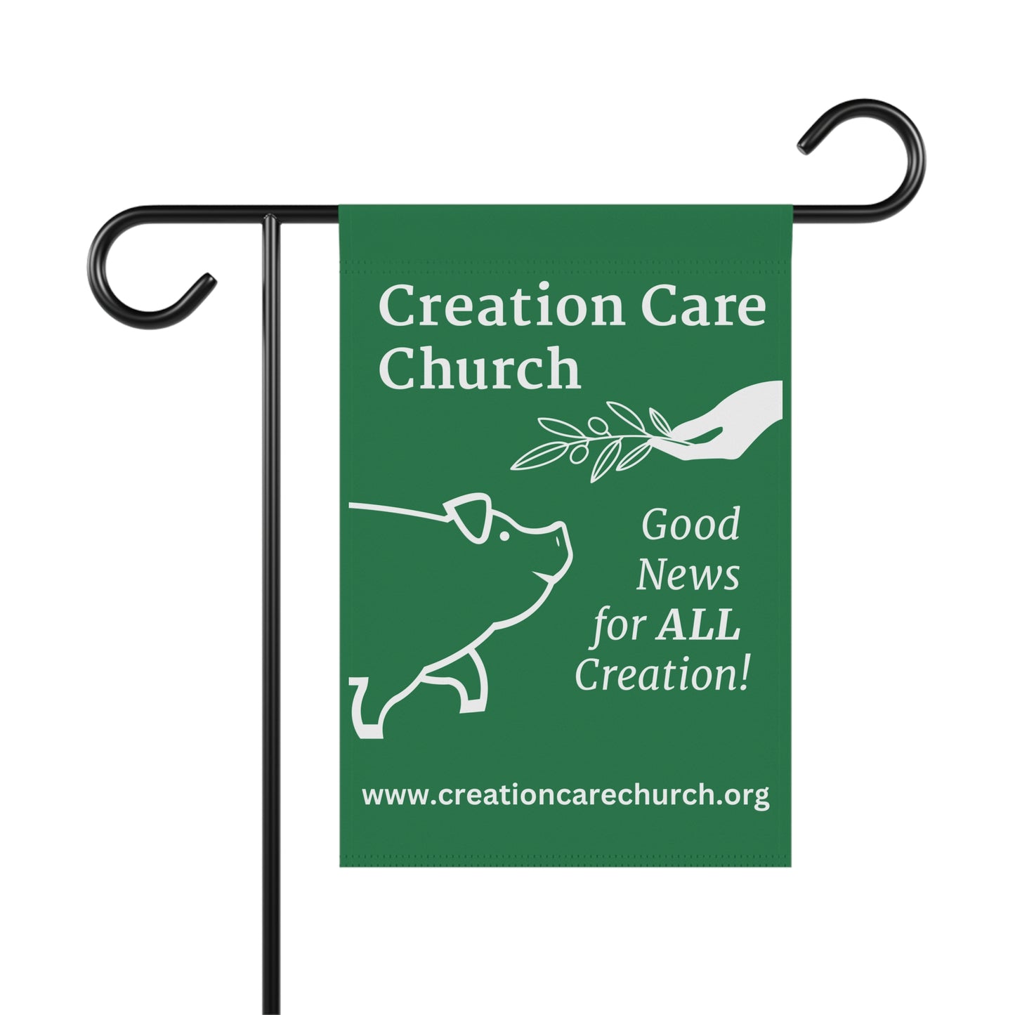 Creation Care Church - Good News for All Creation - Garden & House Banner/Flag