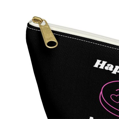 Happy people have cat hair on their clothes - Accessory Pouch w T-bottom