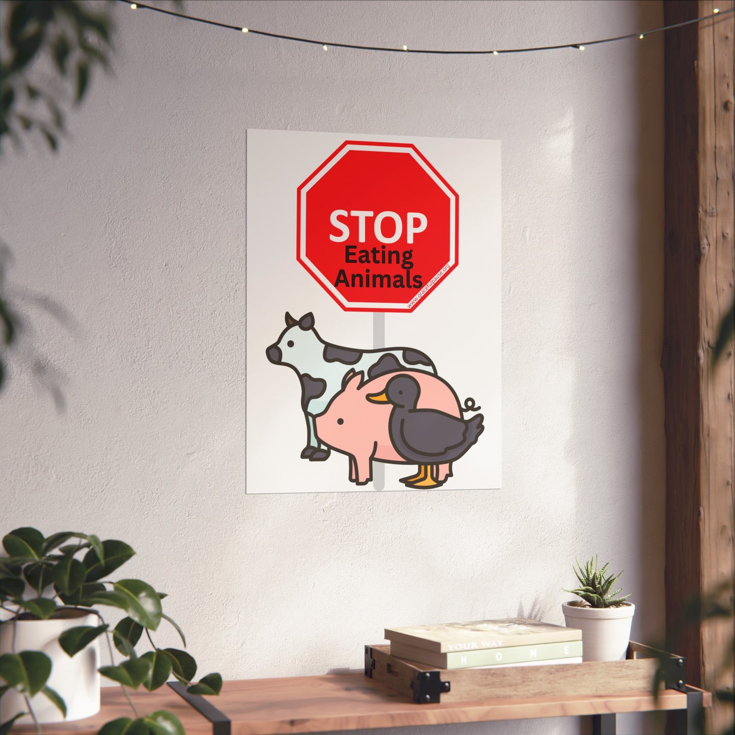 Vegan Activism Poster - Stop Eating Animals