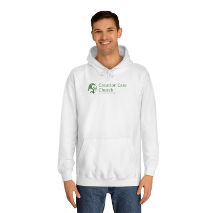 Creation Care Church Logo - Green - Unisex College Hoodie