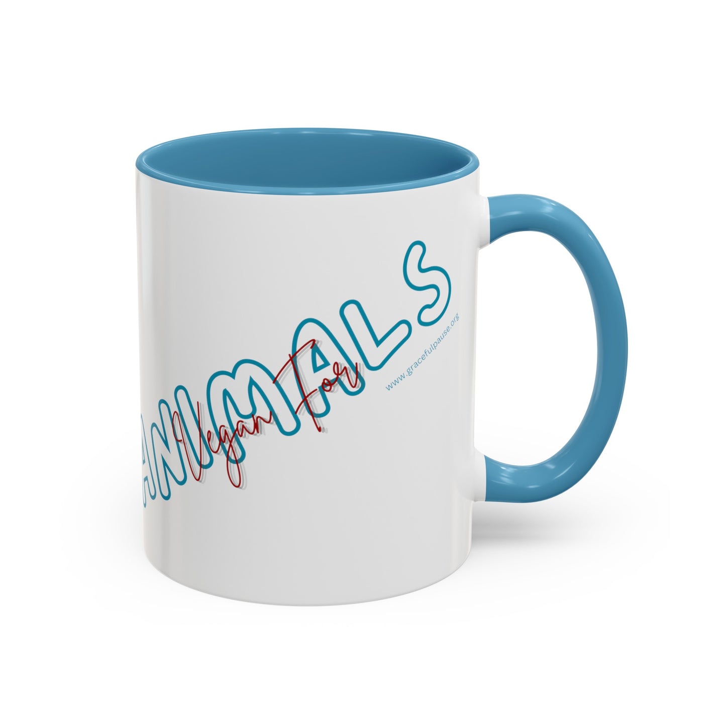 Vegan For Animals - Accent Coffee Mug (11, 15oz)