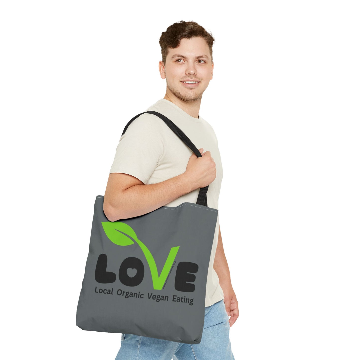 LOVE - Local Organic Vegan Eating - Tote Bag