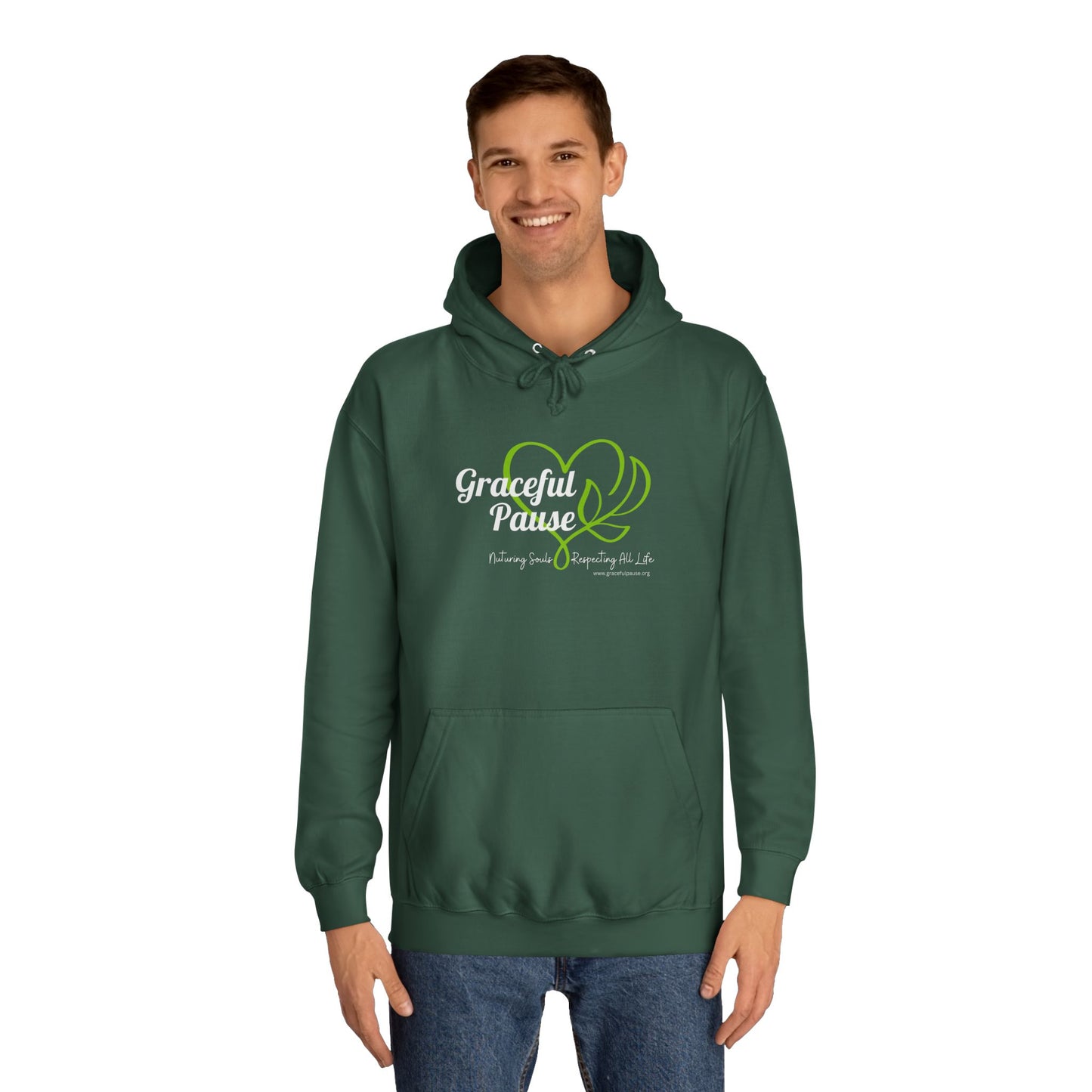 Graceful Pause Logo - Unisex College Hoodie