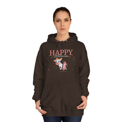 Happy Halloween - Cow - Unisex College Hoodie