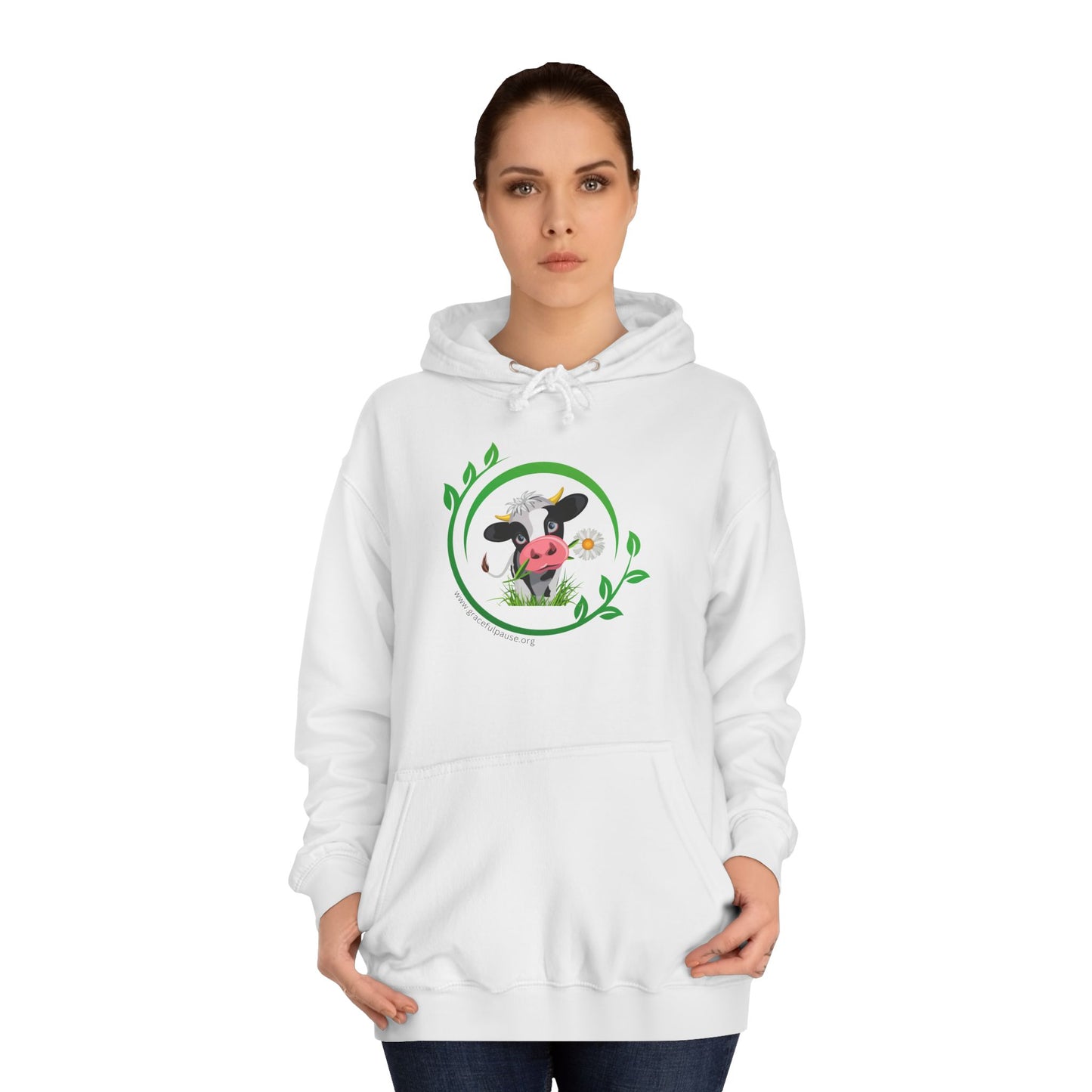 Pleading Cow - Unisex College Hoodie