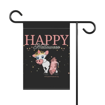 Happy Halloween - Princess Cow - Garden & House Banner