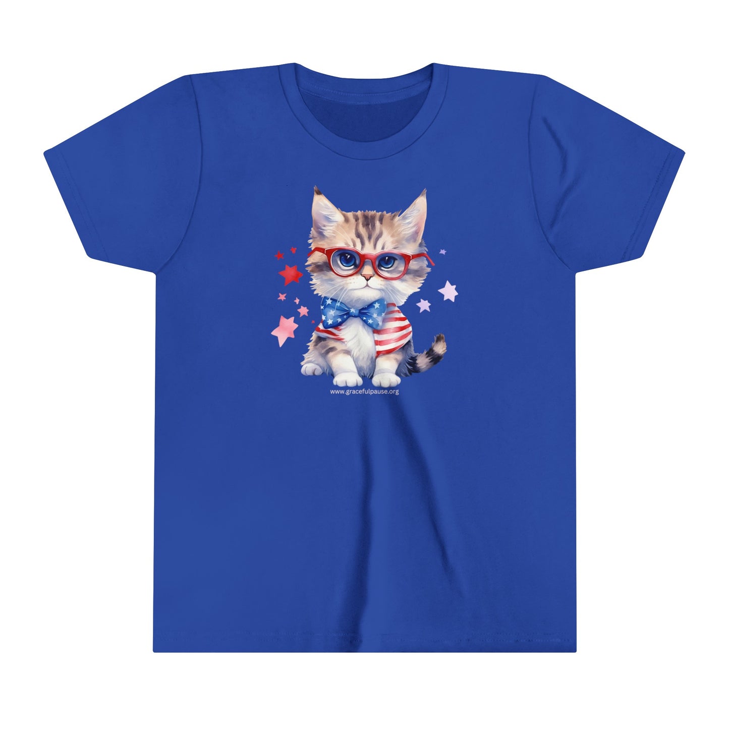 Patriotic Kitten - Youth Short Sleeve Tee