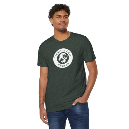 Creation Care Church - White Seal - Unisex Recycled Organic T-Shirt