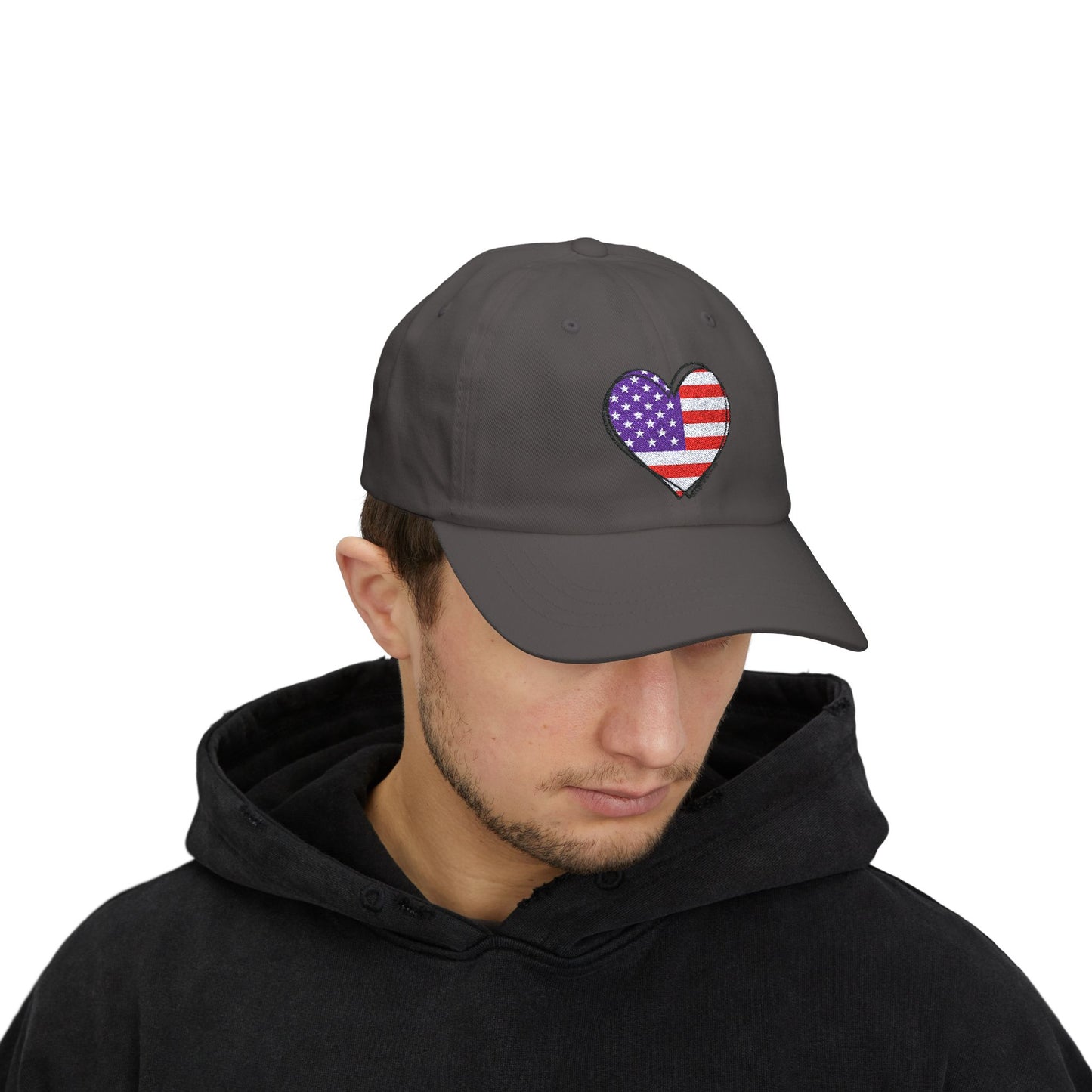 Patriotic Heart - Embroidered Classic Dad Cap