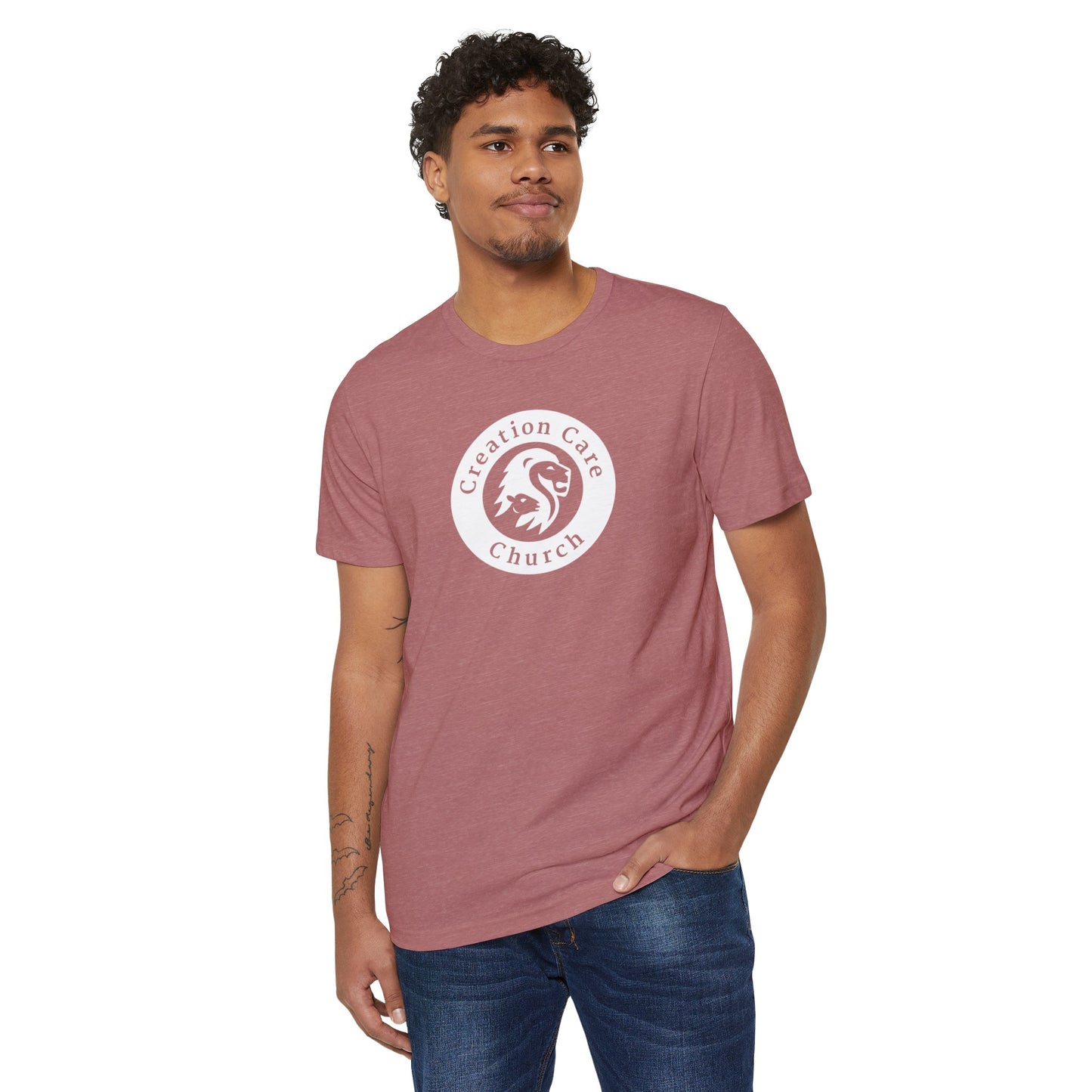 Creation Care Church - White Seal - Unisex Recycled Organic T-Shirt