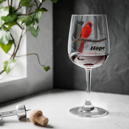 Joy and Hope Cardinal - Wine Glass, 12oz