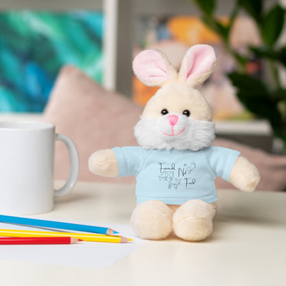 Friends Not Food - Stuffed Animal wearing a cute T-shirt