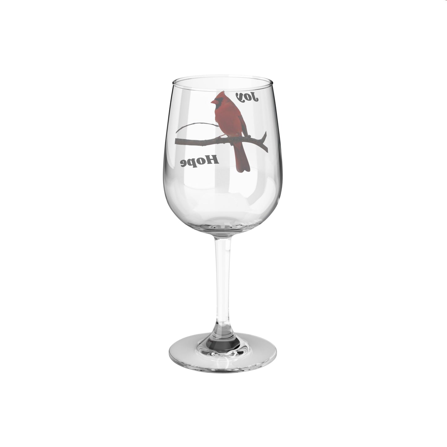 Joy and Hope Cardinal - Wine Glass, 12oz