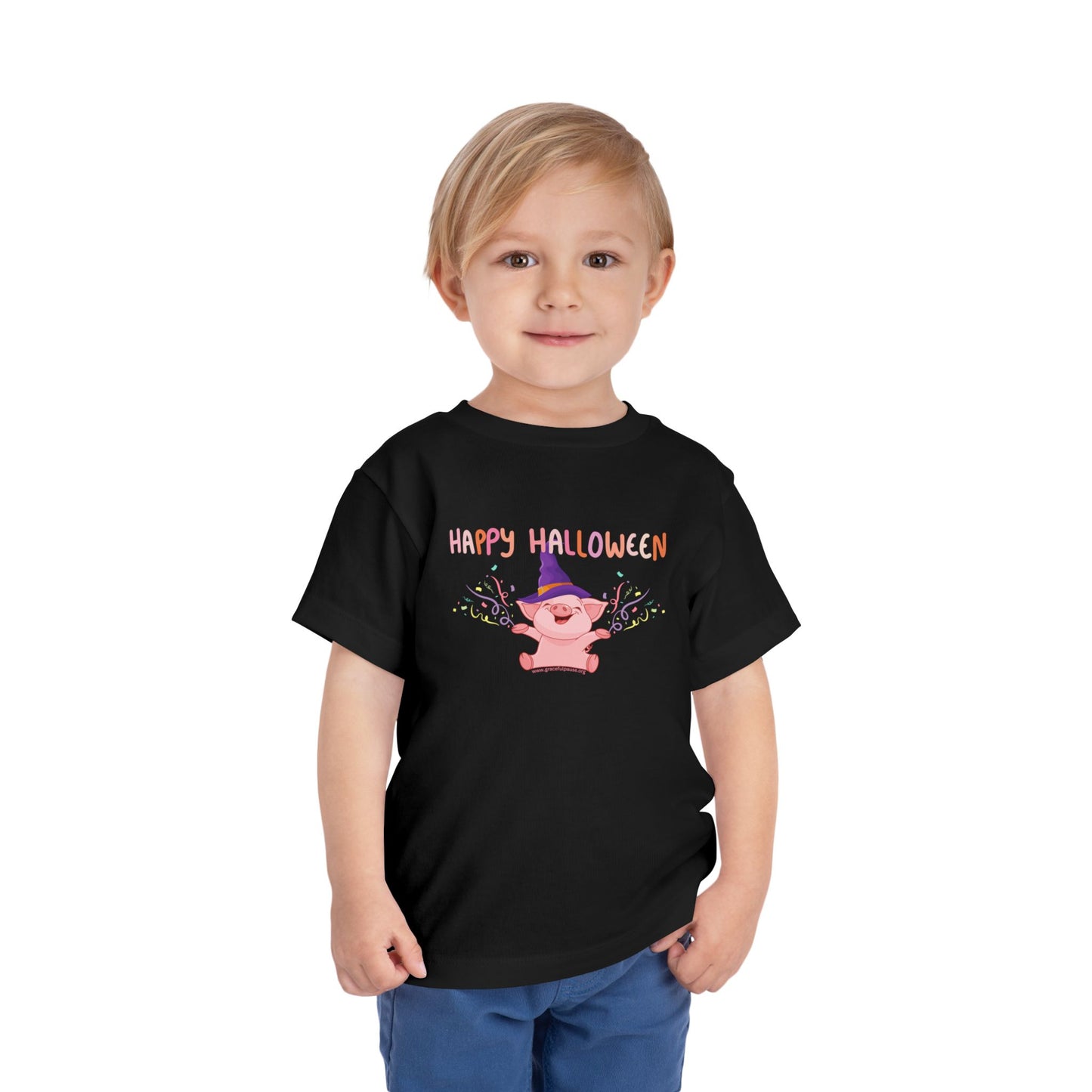 Happy Halloween - Pig - Toddler Short Sleeve Tee