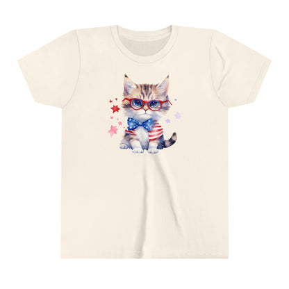 Patriotic Kitten - Youth Short Sleeve Tee