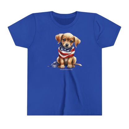 Patriotic Puppy - Youth Short Sleeve Tee