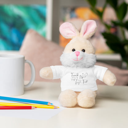 Friends Not Food - Stuffed Animal wearing a cute T-shirt