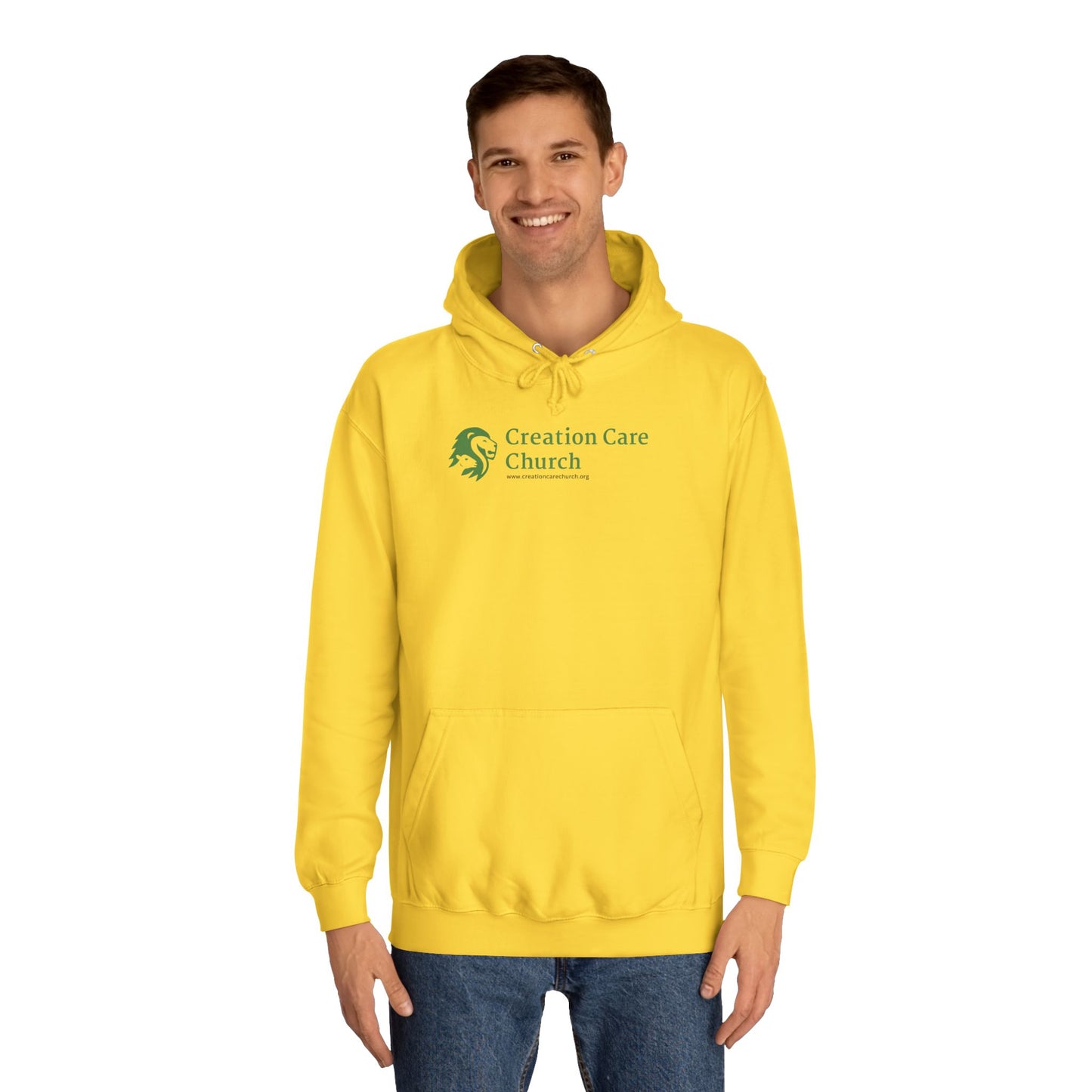 Creation Care Church Logo - Green - Unisex College Hoodie