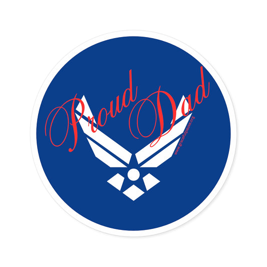 Proud Dad - Air Force - Round Stickers, Indoor\Outdoor