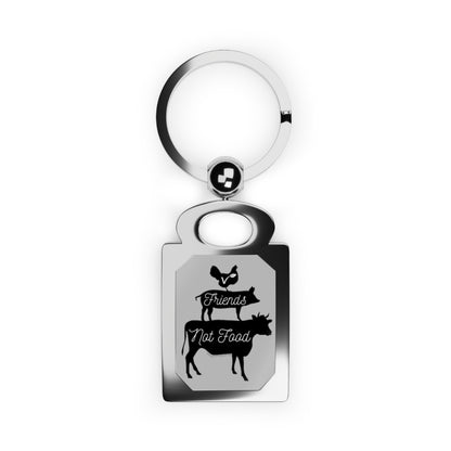 Friends not food - Rectangle Keyring