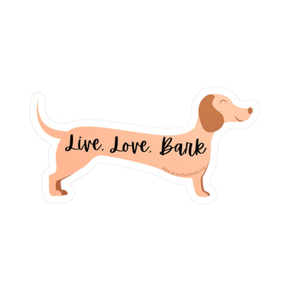 Live, Love, Bark - Kiss-Cut Vinyl Decals